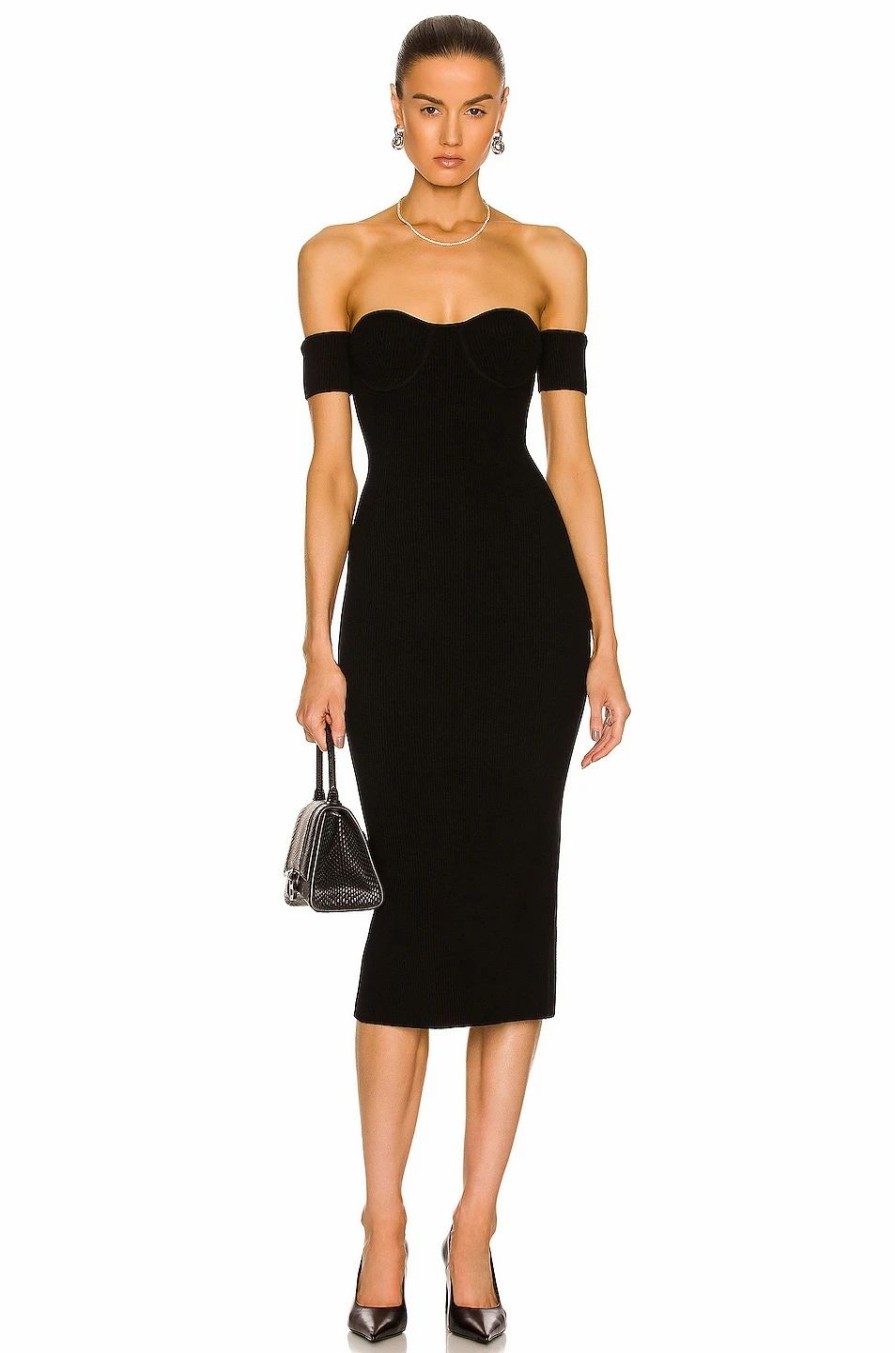 Wholesale * Helmut Lang Contour Pinched Midi Dress