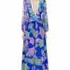 Hot * Patbo Ocean Leaf Plunge Maxi Dress