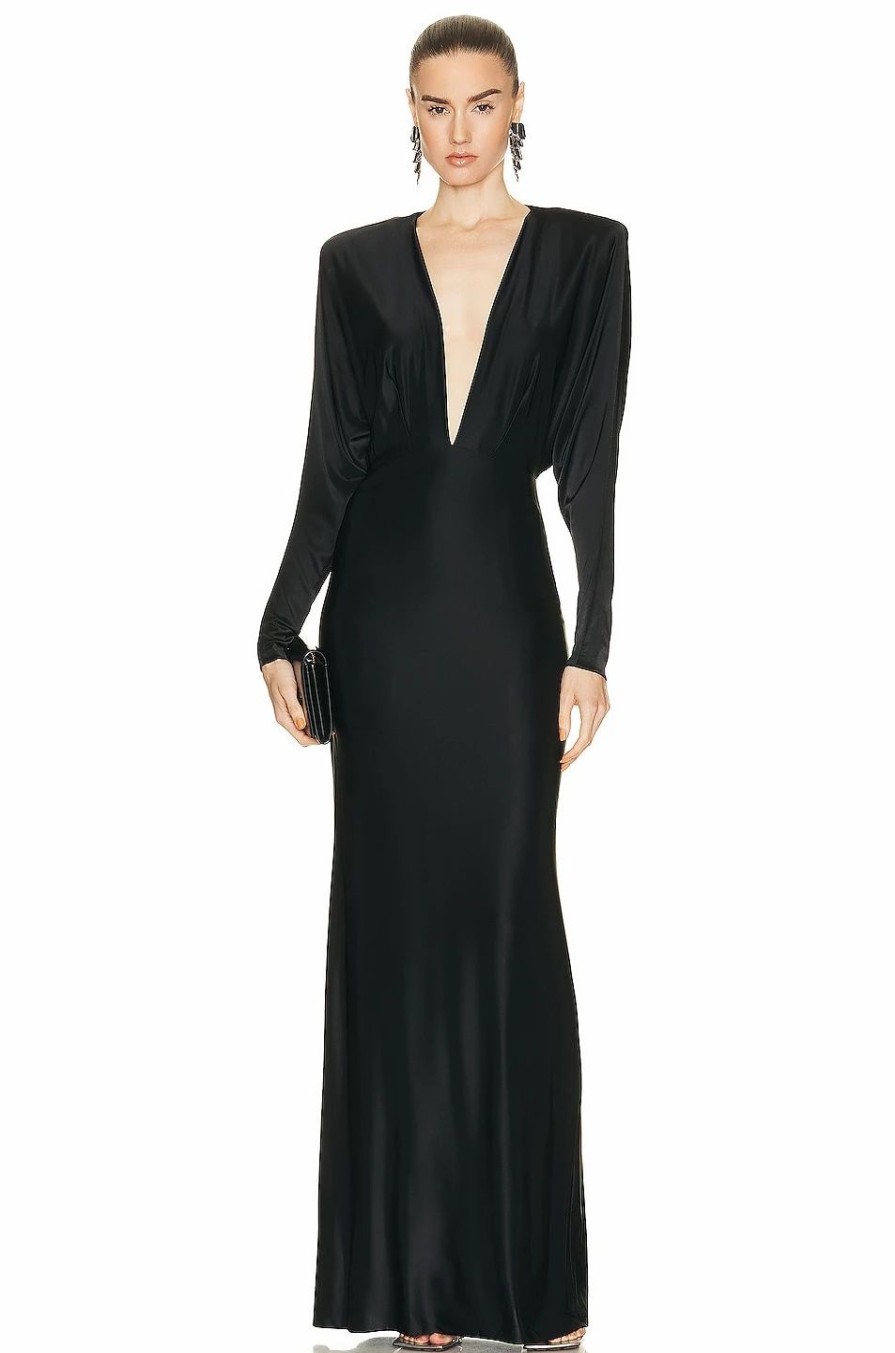 Clearance * Alexandre Vauthier V-Neck Long Dress