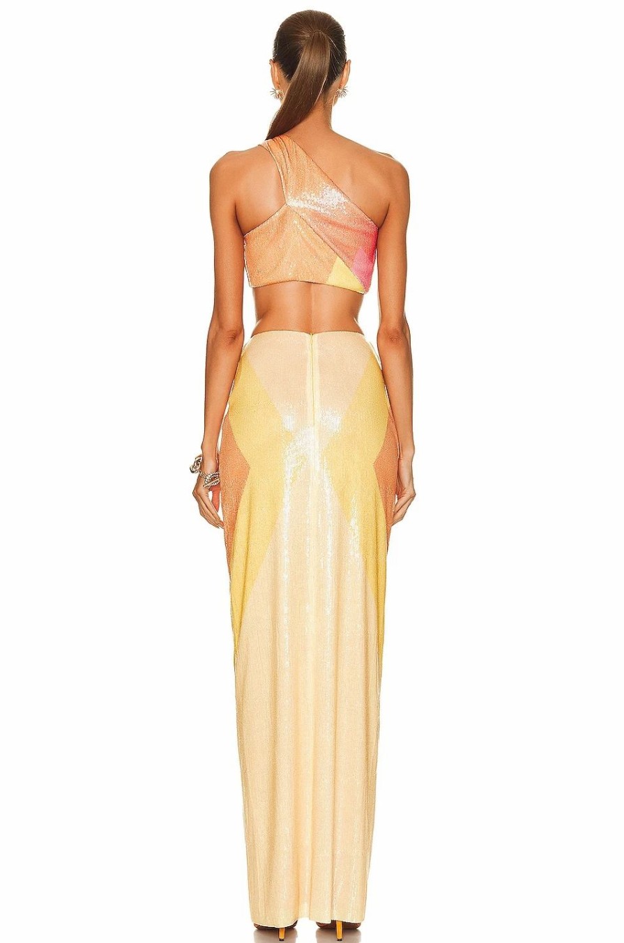 Clearance * Raisa Vanessa One Shoulder Two Piece Maxi Dress