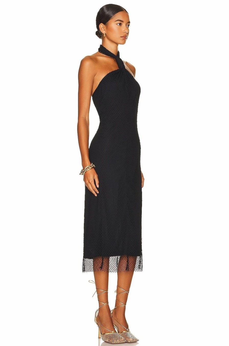 Best * Helmut Lang Mesh Layered Midi Dress