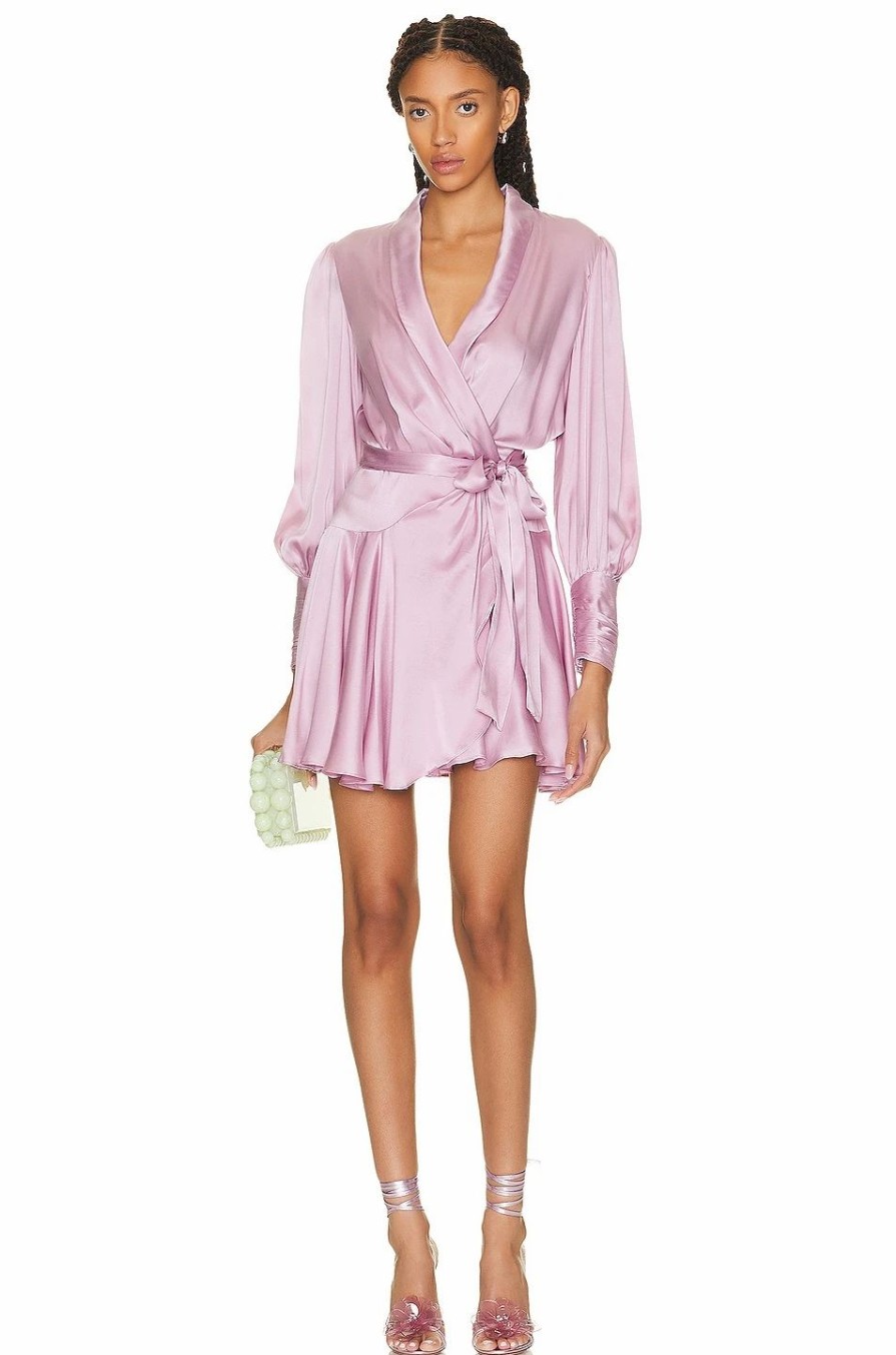 Best * Zimmermann Silk Wrap Mini Dress