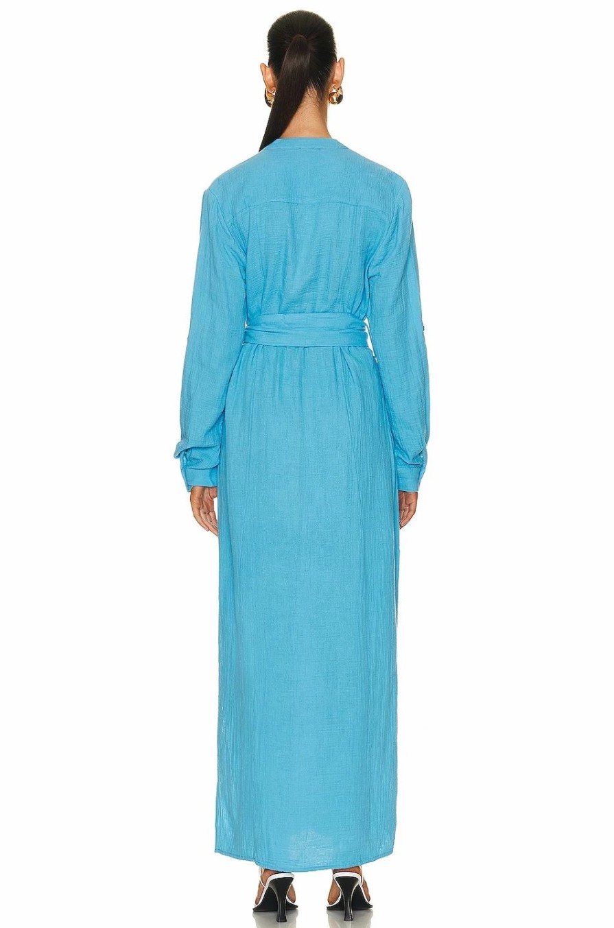 Online * Simkhai Esther Tie Waist Shirt Dress