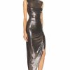 Wholesale * Norma Kamali Sleeveless Turtleneck Side Drape Gown