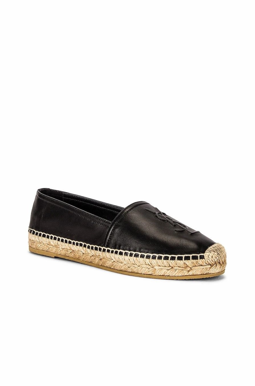 Online * Saint Laurent Logo Flat Espadrille