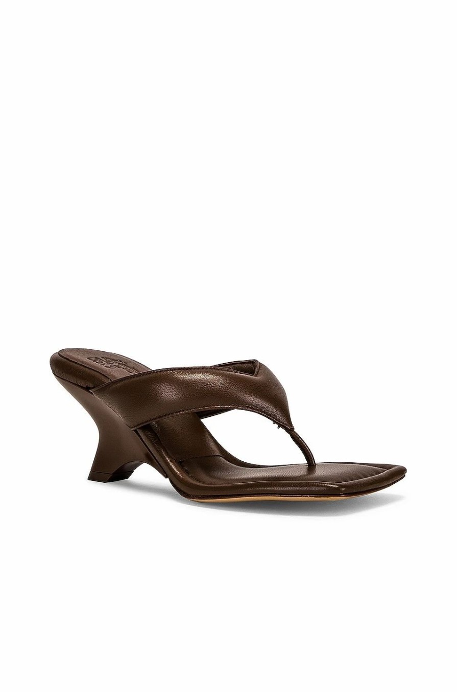 Clearance * Gia Borghini Leather Thong Wedge Sandal