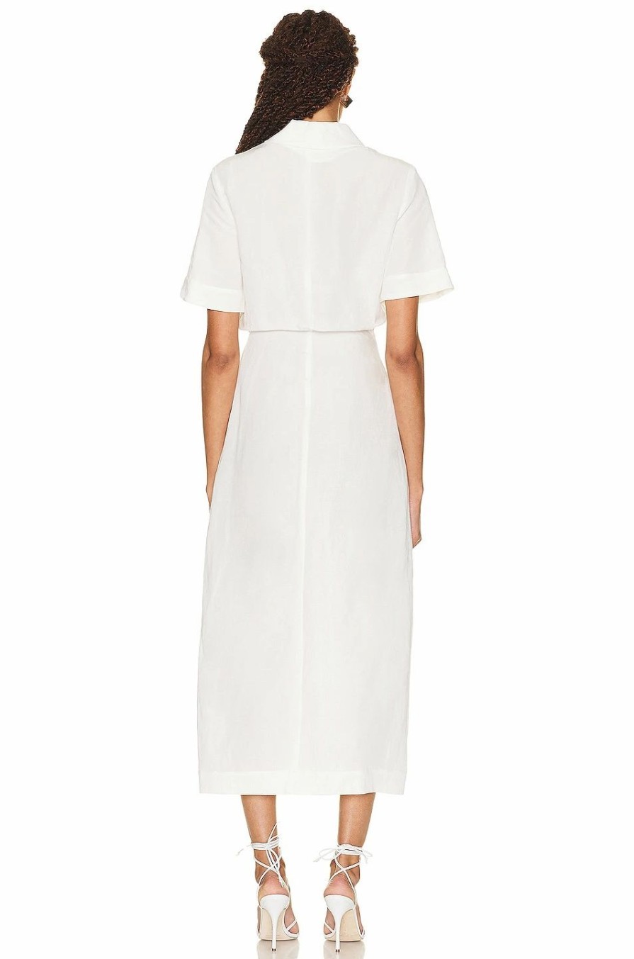 Online * Matthew Bruch Blouson Midi Shirt Dress