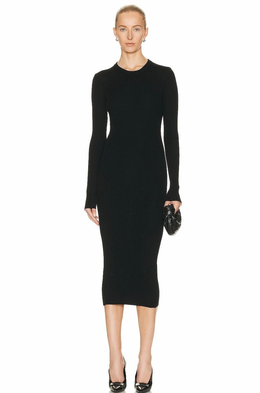 Online * Wardrobe.Nyc Ribbed Long Sleeve Dress