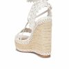 Hot * Alaia Leather Laser Cut Espadrille Wedges