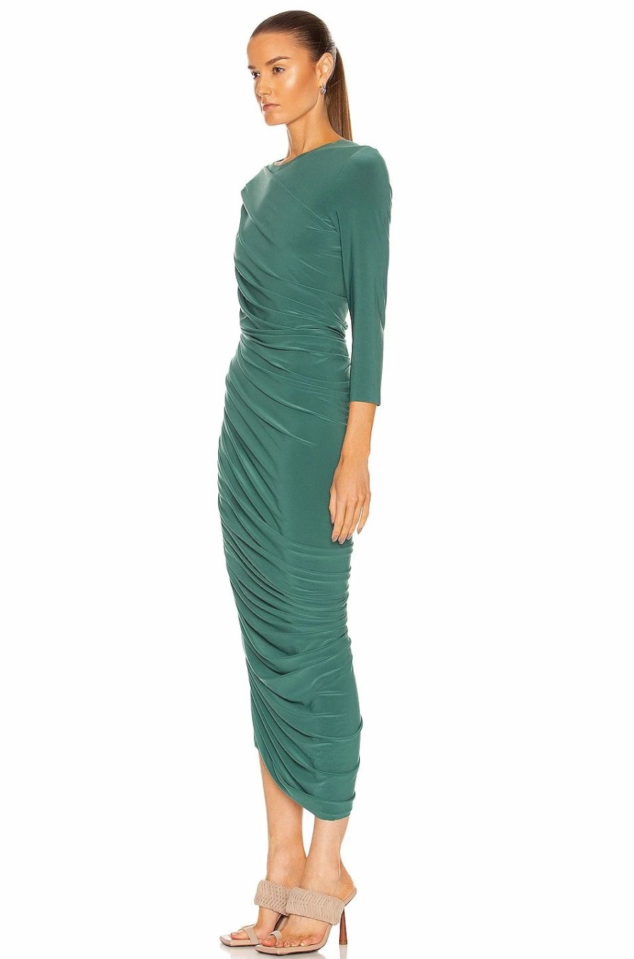 Clearance * Norma Kamali Long Sleeve Diana Gown