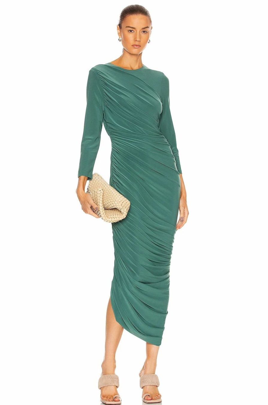 Clearance * Norma Kamali Long Sleeve Diana Gown