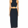 New * Jonathan Simkhai Standard Melly Shaping Rib Cutout Midi Dress