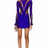 Clearance * Mugler Long Sleeve Mini Dress