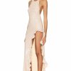 Clearance * David Koma Ruffle Open Leg Sequin Gown