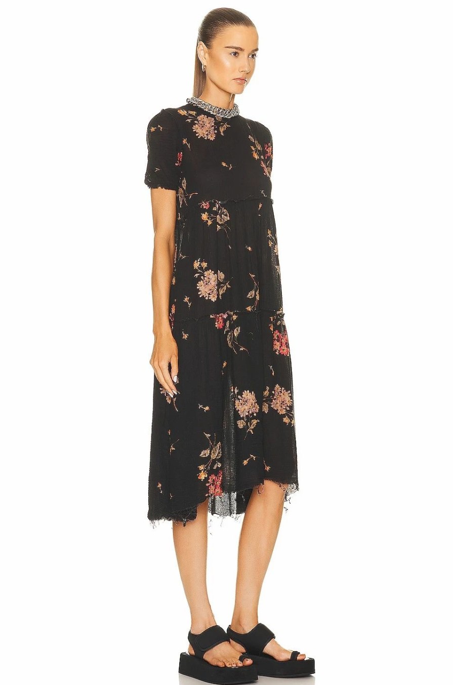 Clearance * R13 Shredded Relaxed Midi Dress