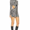 Clearance * Norma Kamali Long Sleeve Mini Cut Out Dress