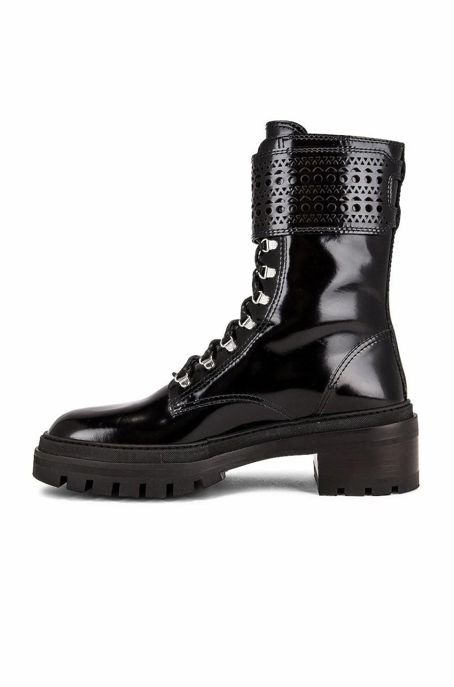 Clearance * Alaia Buckle Military Boots