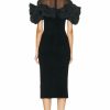 Clearance * Alexander Mcqueen Ruffle Midi Dress