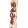 New * Monse Floral Print Draped Slip Dress