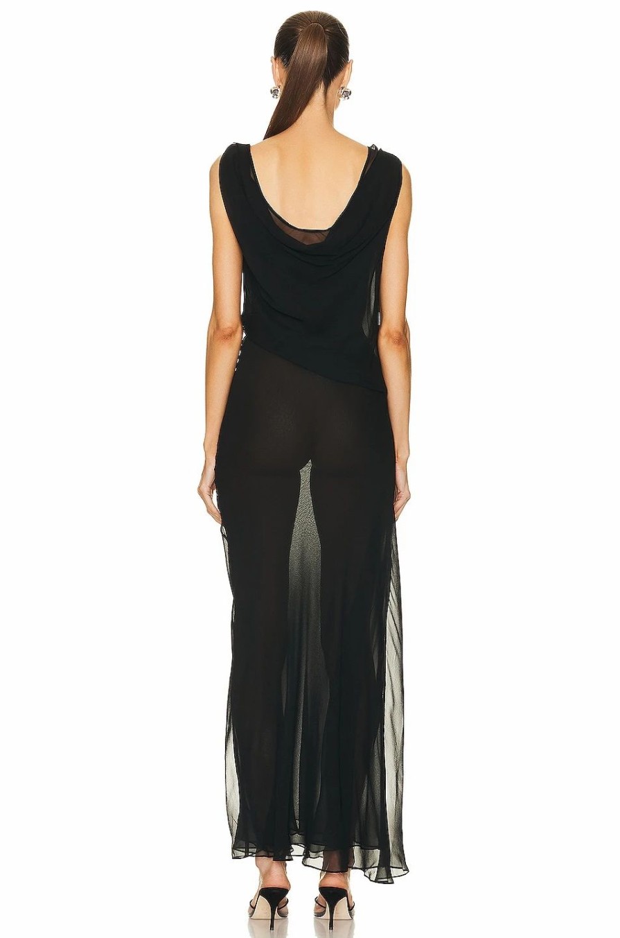 New * Christopher Esber Draped Cowl Tank Dress