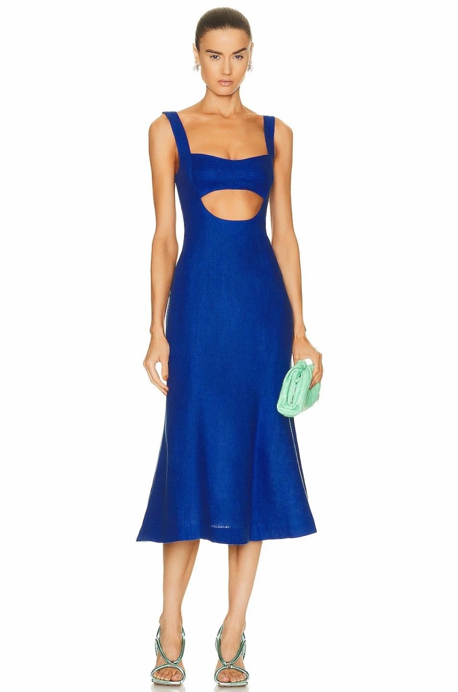 Best * Matthew Bruch Eva Fluted Midi Dress