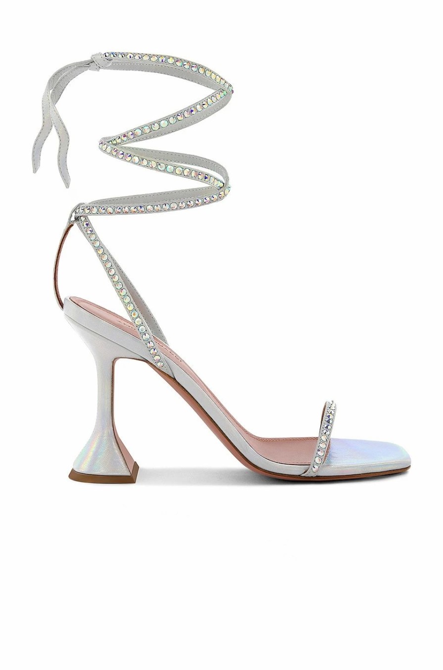 Hot * Amina Muaddi Vita Metallic Sandal