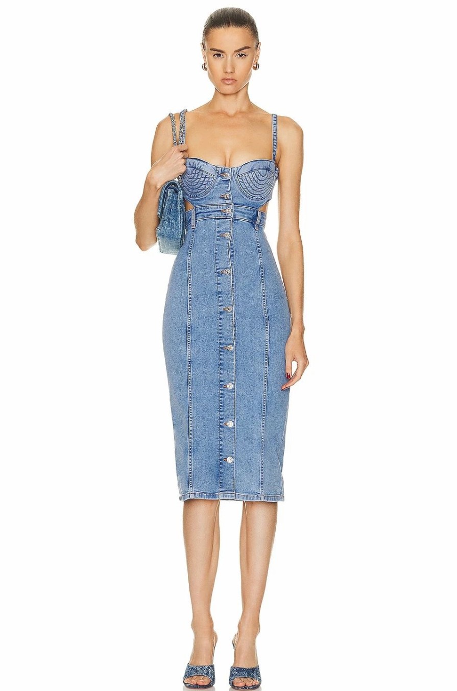 Best * Moschino Jeans Denim Midi Dress