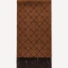 Clearance * Ortega Wool And Cashmere Scarf Dark Tan