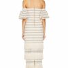 Clearance * Patbo Striped Crochet Maxi Dress