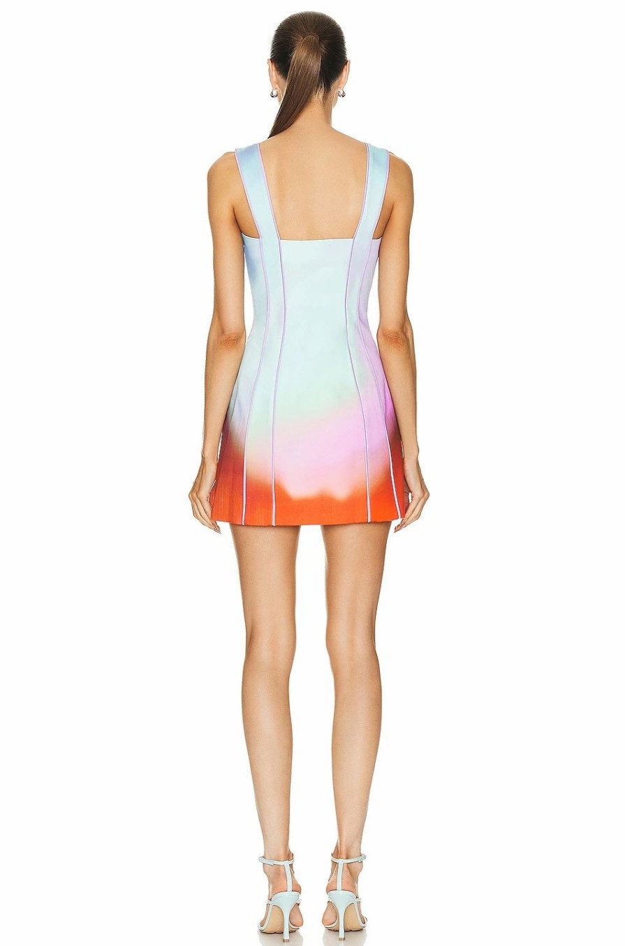 Clearance * Simkhai Lucille Sateen Surreal Print Dress