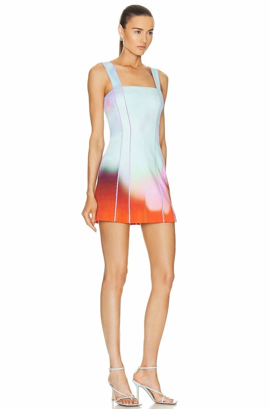 Clearance * Simkhai Lucille Sateen Surreal Print Dress