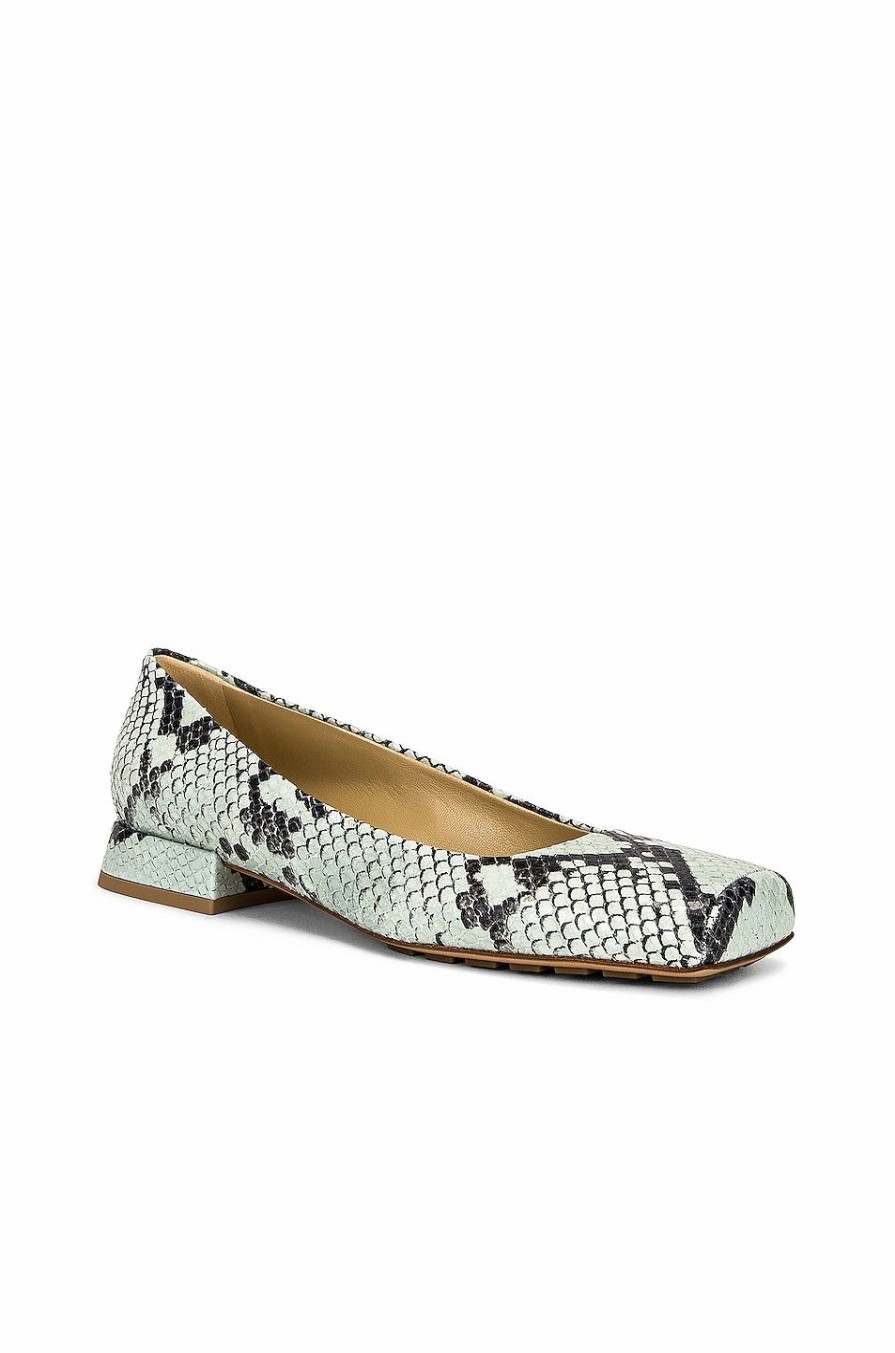 Best * Bottega Veneta Tower Square Toe Ballerina Flats