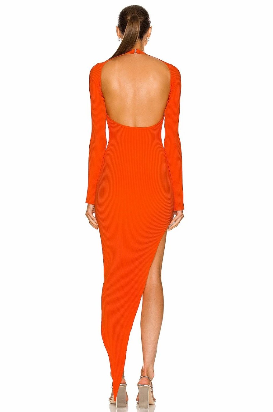 Hot * David Koma Twisted Knit Midi Dress