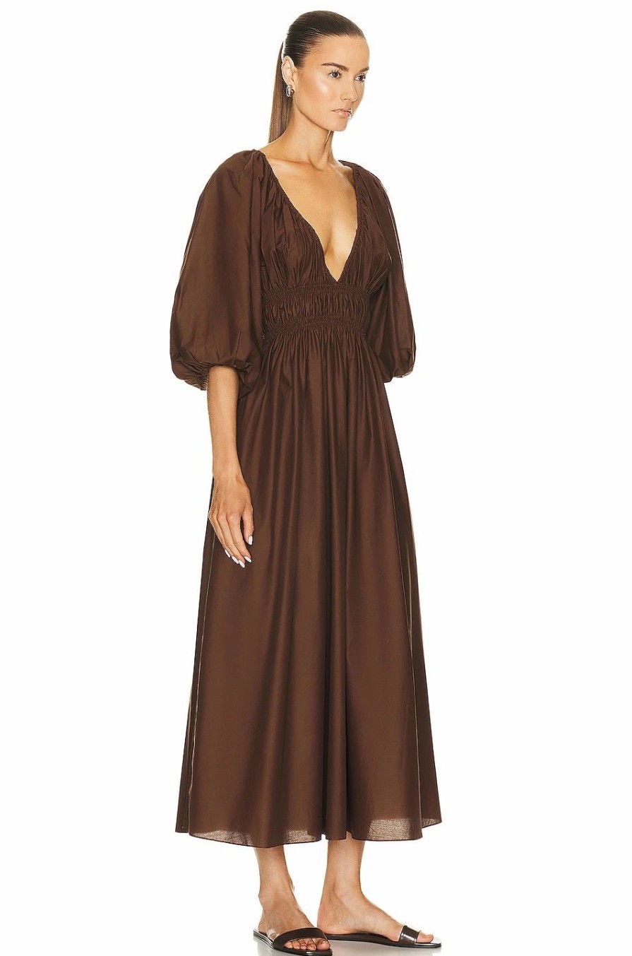 Best * Matteau Shirred Plunge Dress