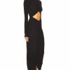 New * The Andamane Kim Turtleneck Cut Out Midi Dress