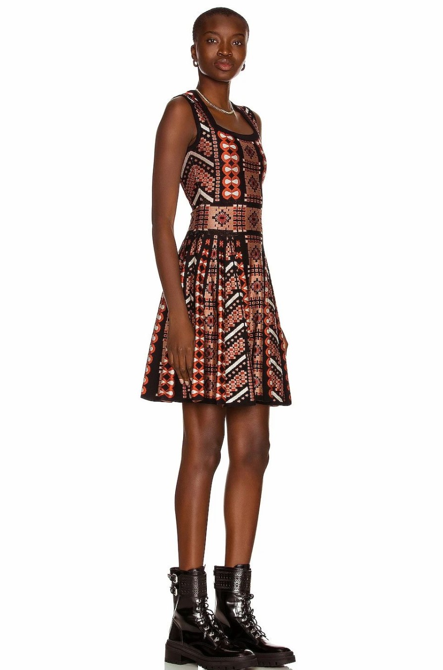 Best * Alaia Square Neck Sleeveless Mini Dress