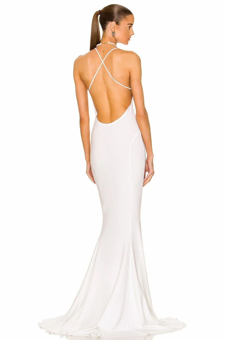 Wholesale * Norma Kamali Low Back Slip Mermaid Fishtail Gown