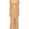 Best * Brandon Maxwell Off The Shoulder Rib Knit Gown