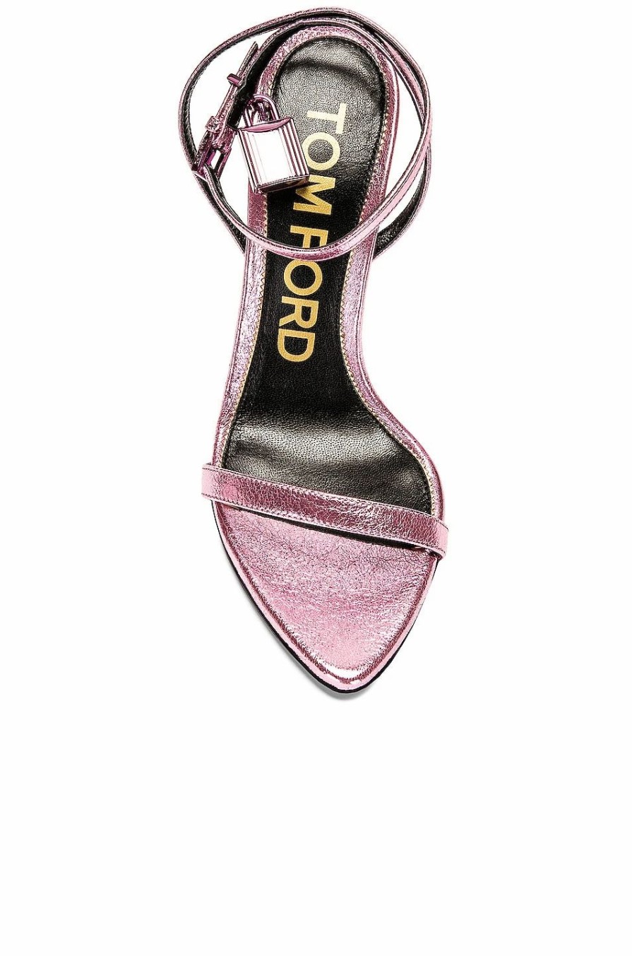 Best * Tom Ford Metallic Padlock Pointy Naked 105 Sandal