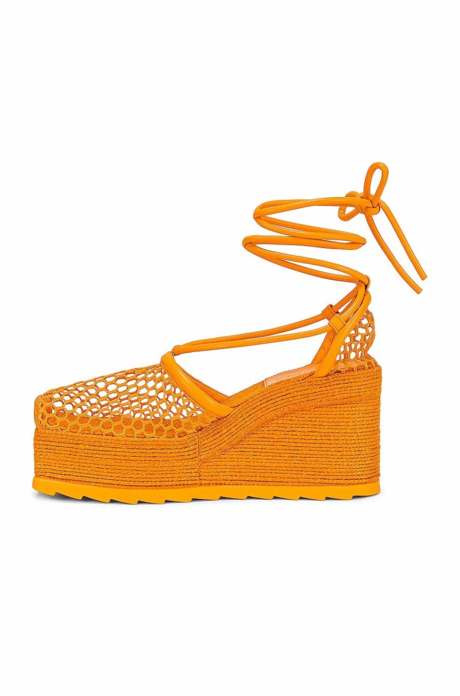 Clearance * Bottega Veneta Stretch Lace Up Espadrilles