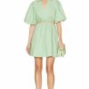 Clearance * Simkhai Aulora Poplin Balloon Sleeve Mini Dress