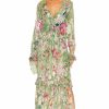 Online * Hemant And Nandita Zaria Kaftan With Printed Slip