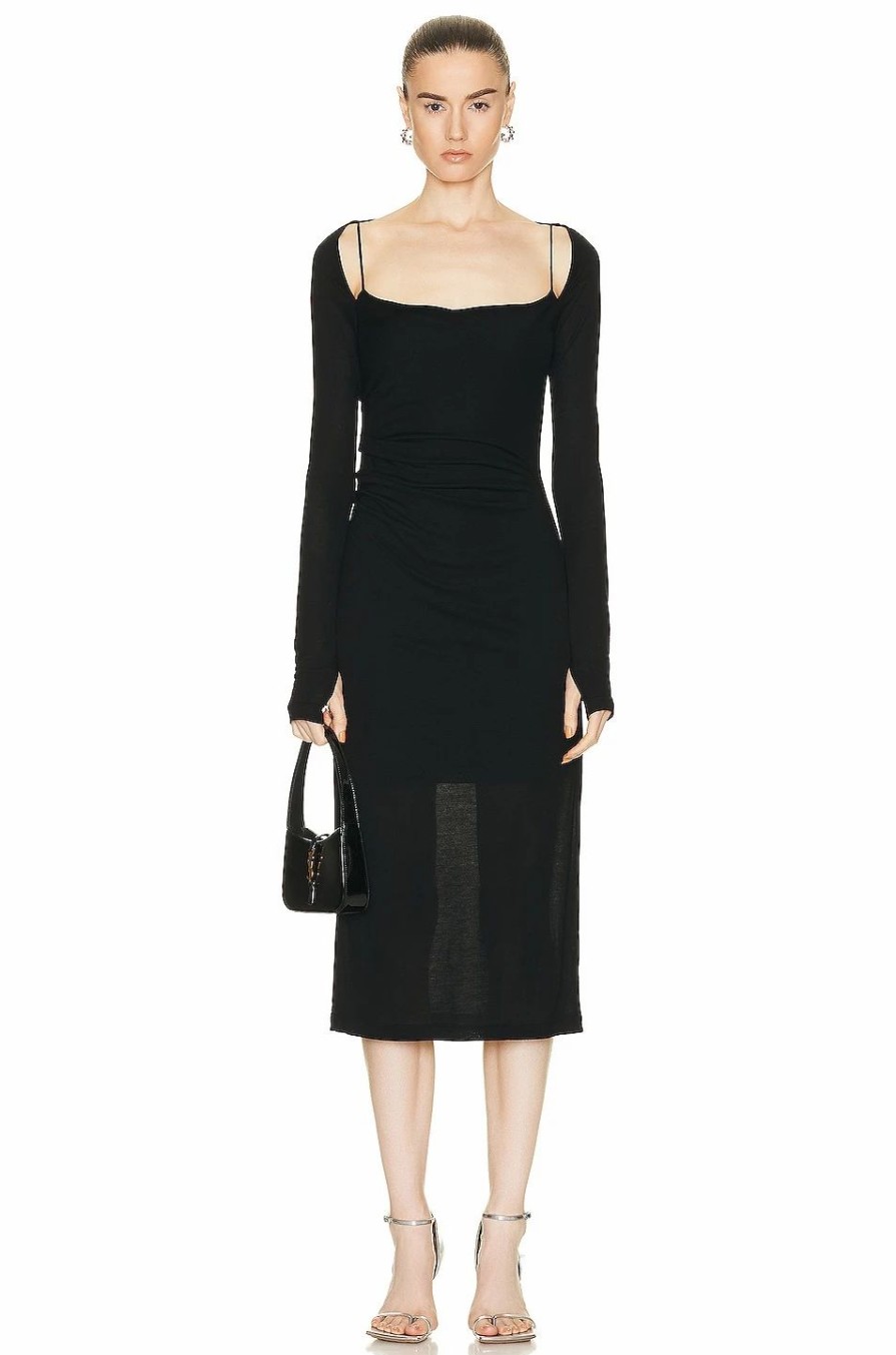 Best * Helmut Lang Scala Square Neck Dress