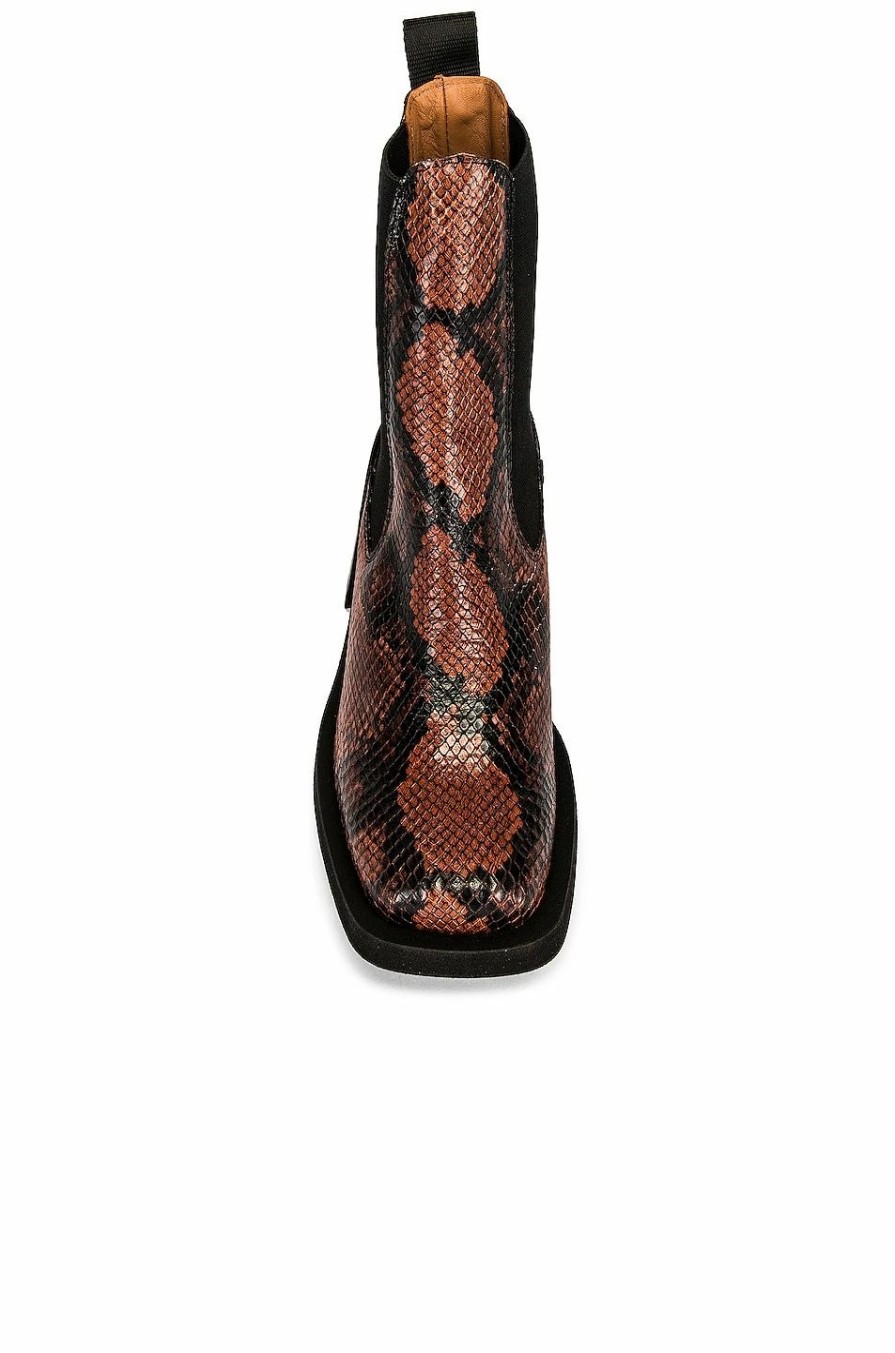 Online * Ganni Embossed Snake Boot