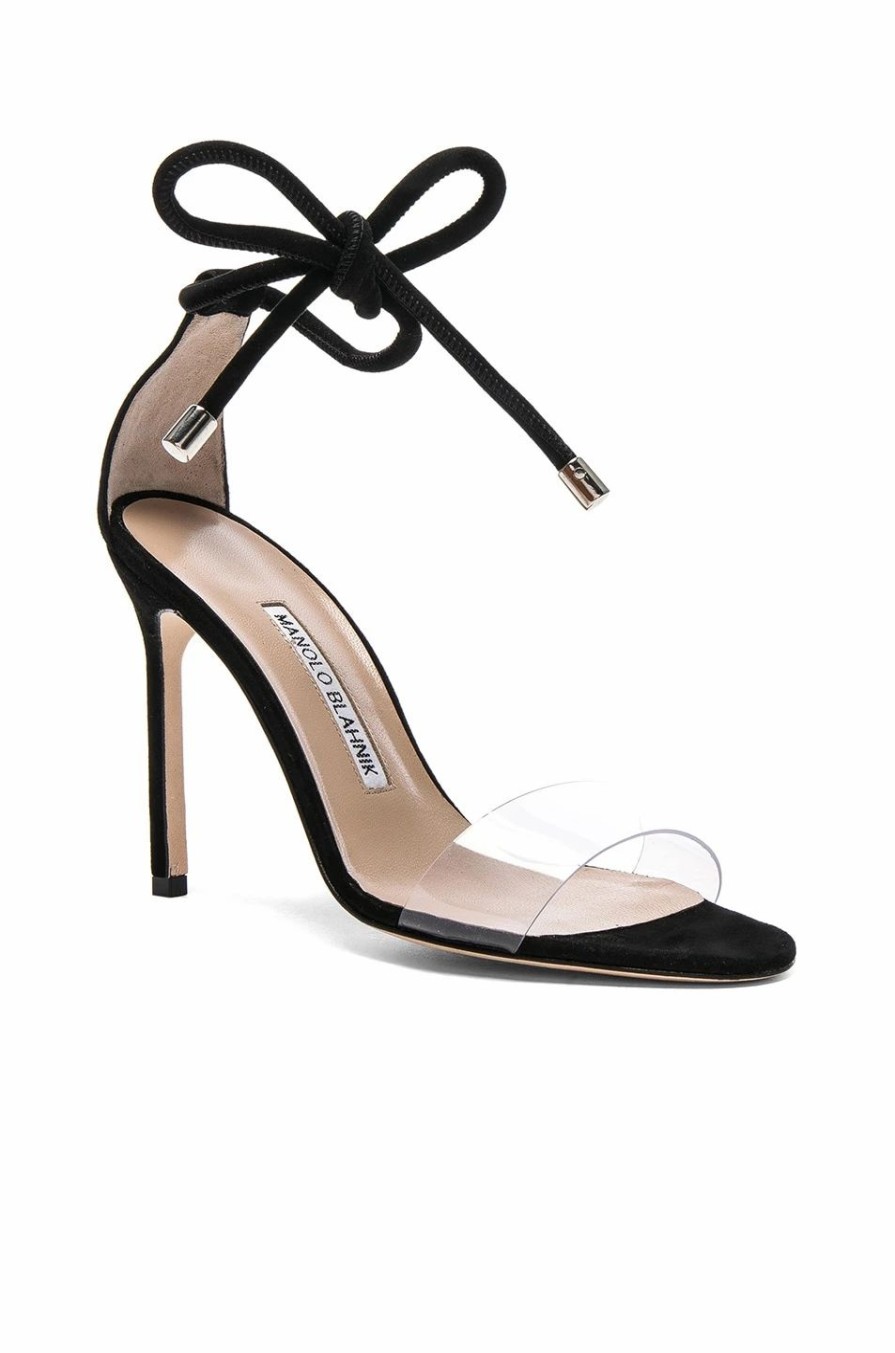 Best * Manolo Blahnik Suede Estro 105 Sandals