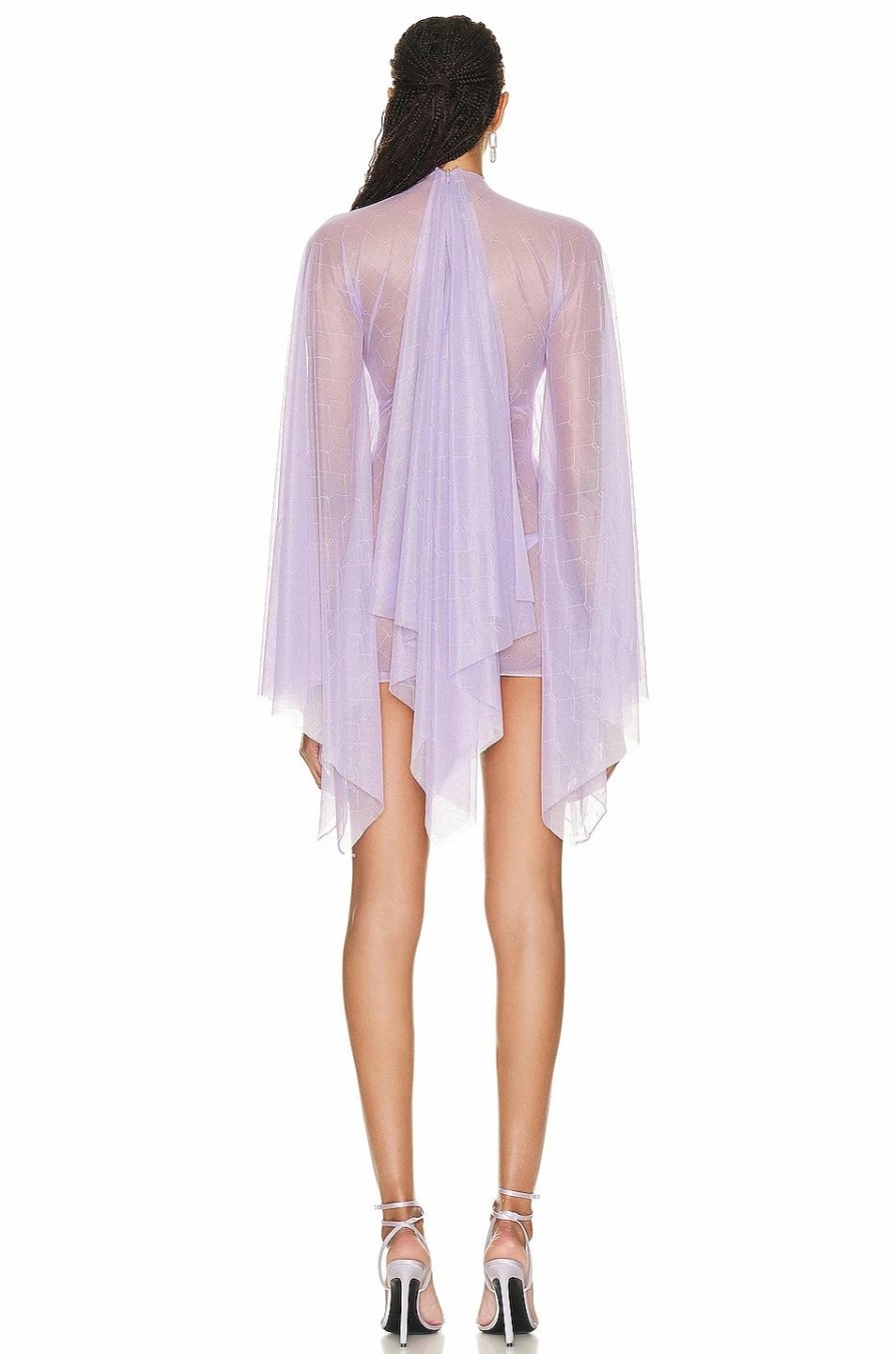 Online * Laquan Smith Mini Dolman Sleeves Dress