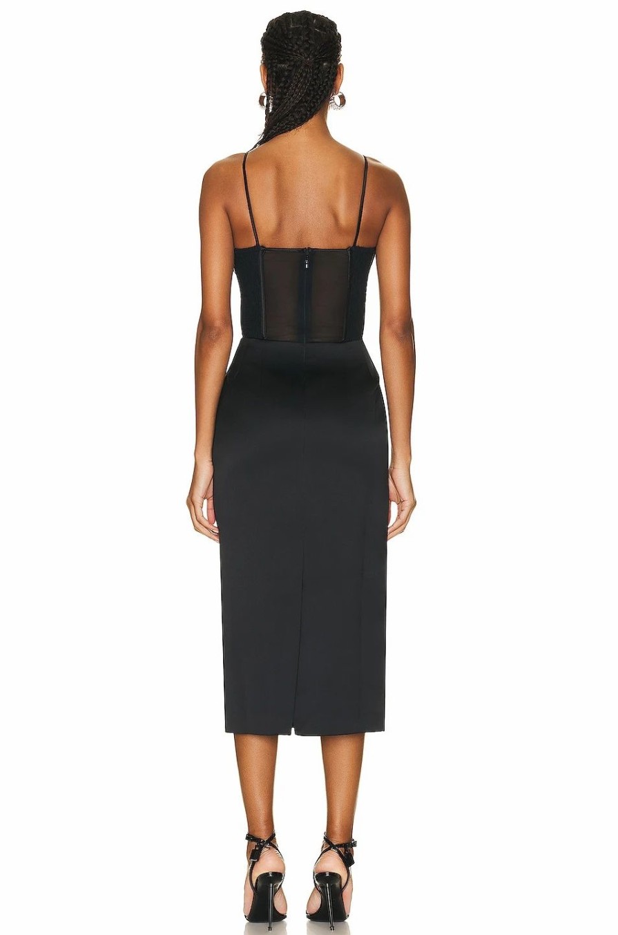 New * Marianna Senchina Bustier Midi Dress