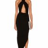 Best * Norma Kamali Cross Halter Side Drape Gown