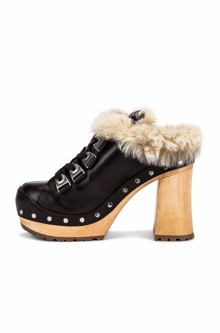 Clearance * Miu Miu Winter Platform Mules