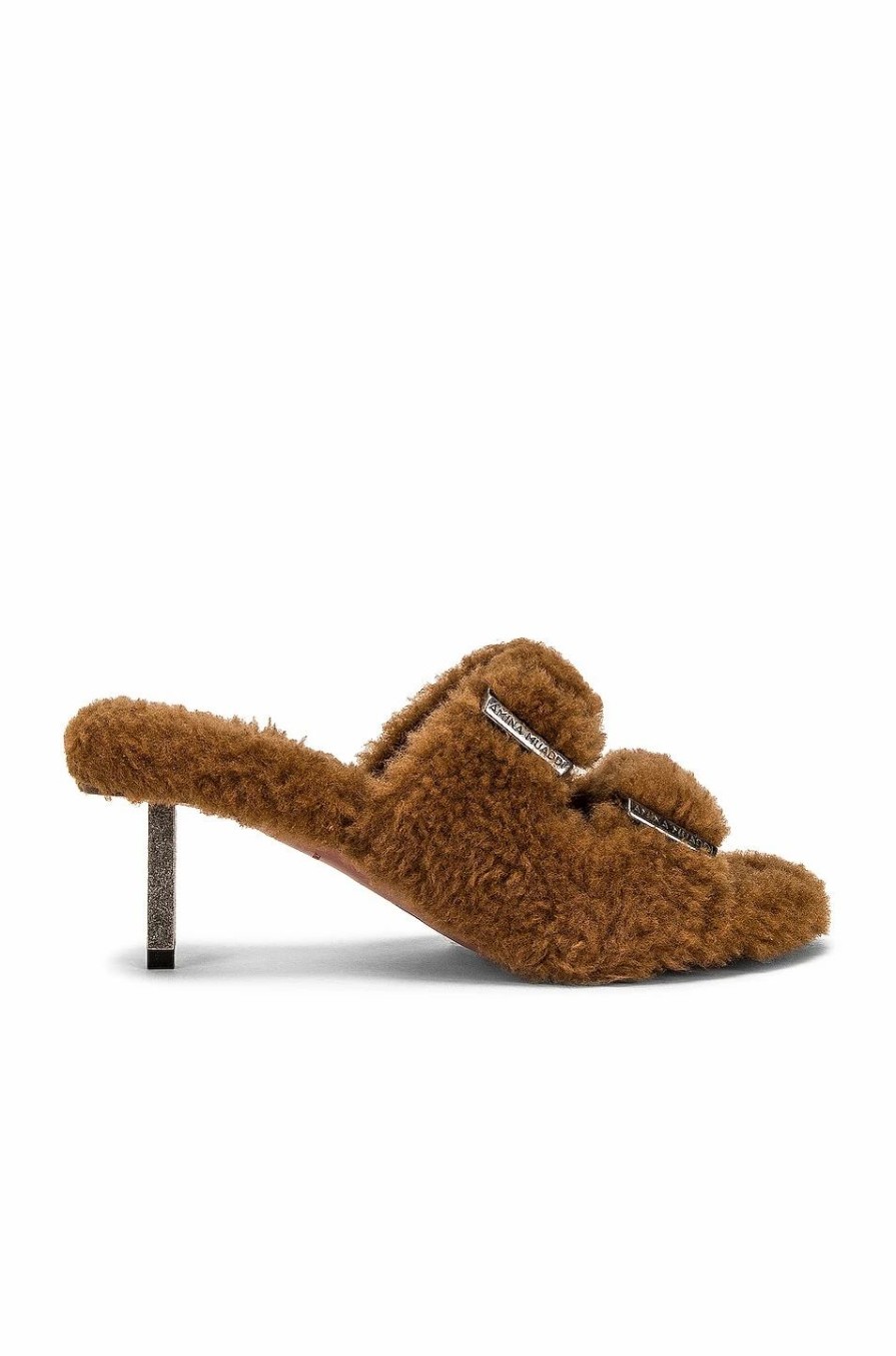 Wholesale * Amina Muaddi Millie Shearling Sandal